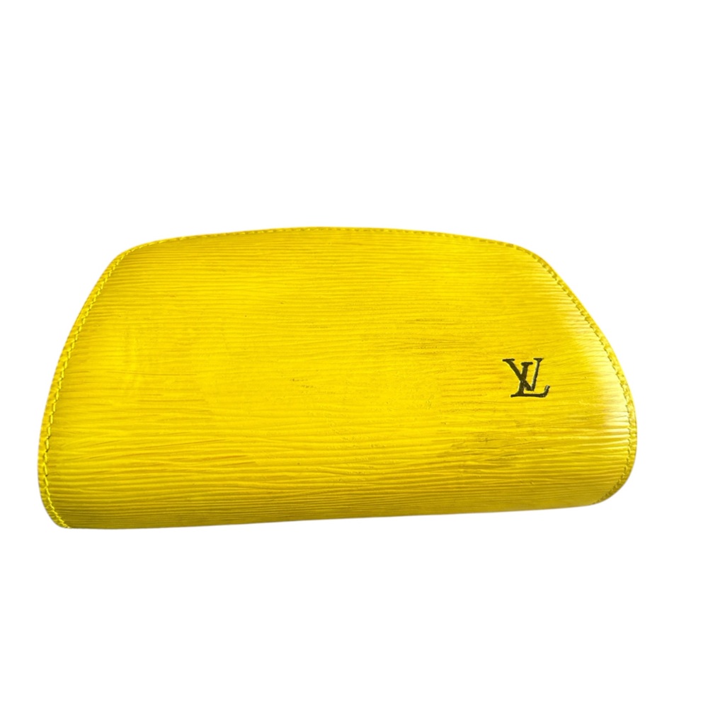 Vintage LOUIS VUITTON Epi Dauphine PM Pouch Yellow-READ